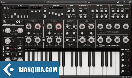 可编程单声道合成器 GForce Oberheim OB-1 v1.0.0 WIN