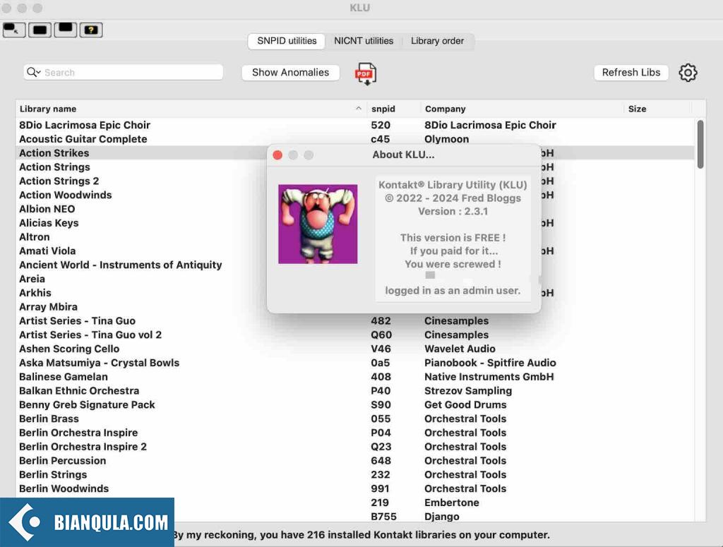 Kontakt入库工具 – KLU (Kontakt Library Utility) – Version 2.3.1 MAC
