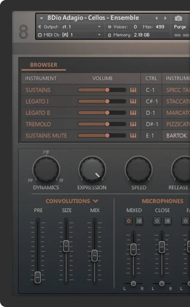 大提琴 – 8Dio Adagio Cellos 2.0 KONTAKT