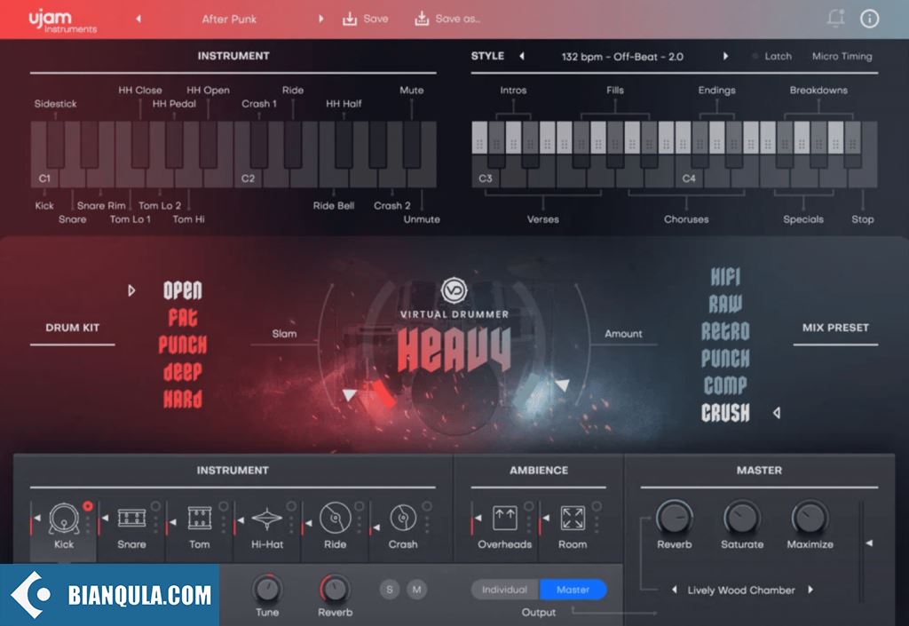 重型和硬核风鼓 – UJAM Virtual Drummer Heavy v2.4.1 Cracked WIN