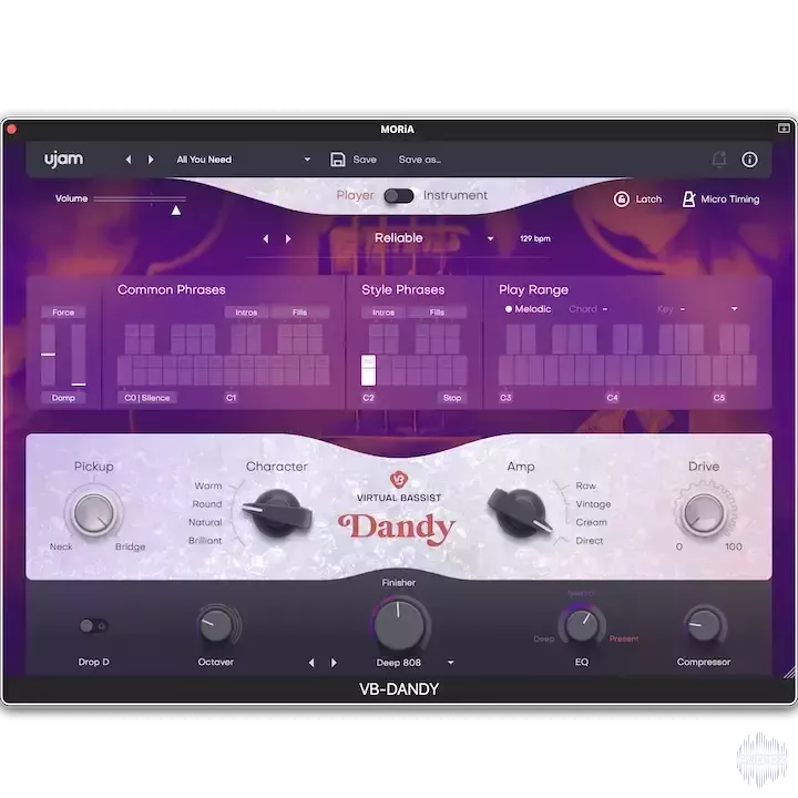 复古贝斯 – UJAM Virtual Bassist Dandy v2.3.0 Cracked WIN