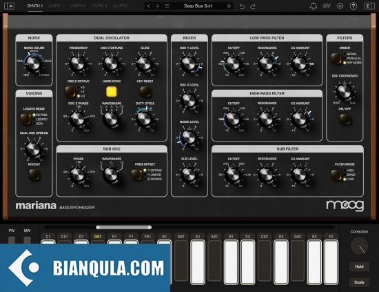 Moog Music Software Mariana Bass Synthesizer v1.2.0 MacOS