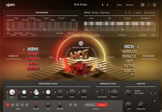 uJAM Virtual Drummer HOT v2.4.1 MacOS