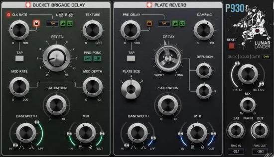 顶级板式混响延迟效果器插件 Pulsar Modular P930 Lunar Lander v1.0.5 MacOS
