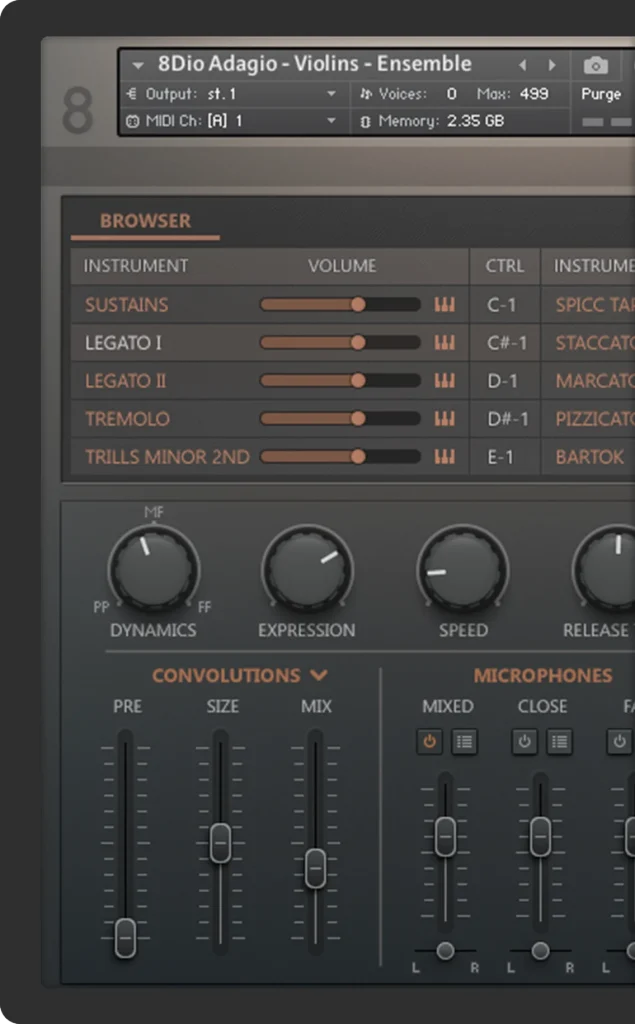 小提琴 – 8Dio Adagio Violins 2.0 KONTAKT