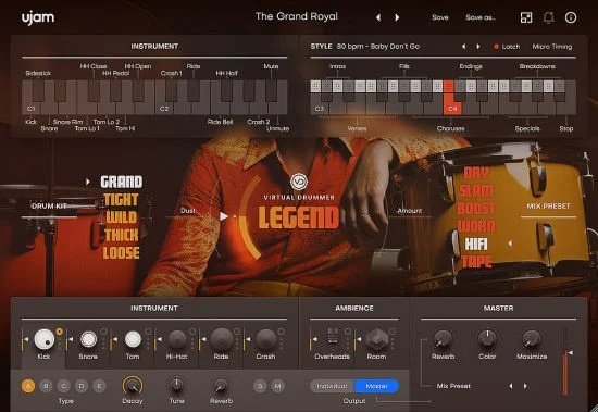 uJAM Virtual Drummer Legend v2.5.0 Mac