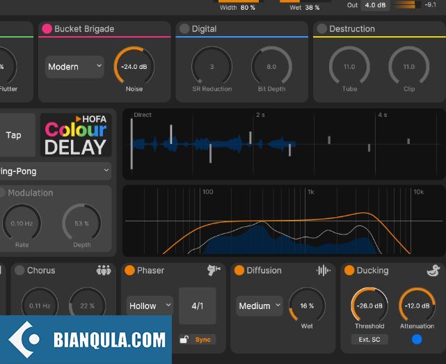 延迟效果器 HOFA Colour Delay v1.0.0 WIN