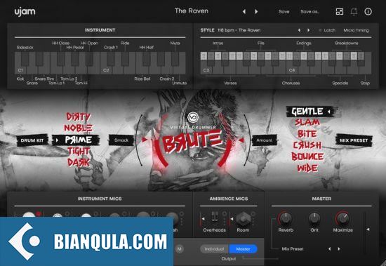 重型鼓 – uJAM Virtual Drummer BRUTE 2.4.1 WIN