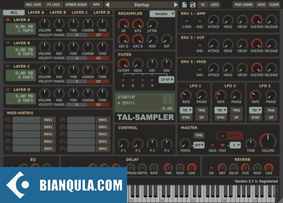 Togu Audio Line TAL-Sampler 4.7.0 Win/Mac/Lnx