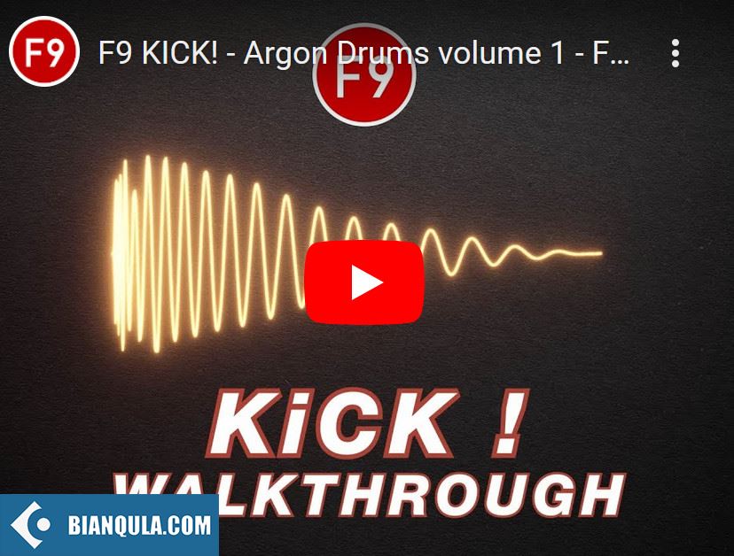 F9 Audio KICK! Argon Drums Vol 1 Wav Updated with Bitwig Support ( V4.4 Onwards ) Kontakt MPC V2 Ableton Logic Pro X Halion Sonic SE