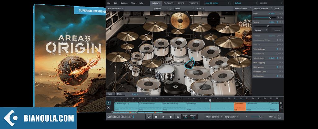 金属鼓 – Toontrack Area 33 Origin SDX SOUNDBANK