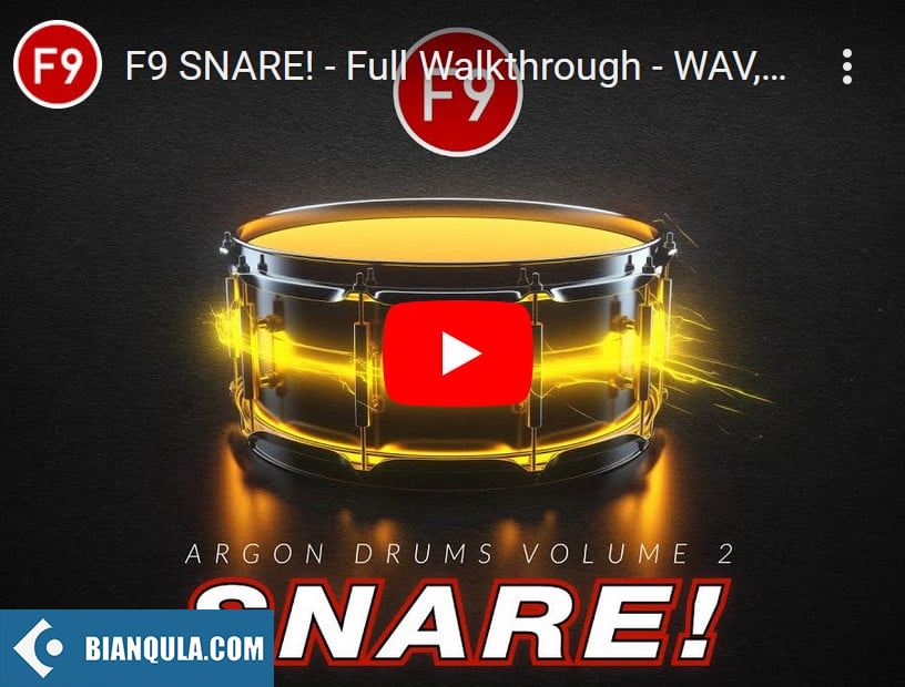 F9 Audio Snare! Argon Drums Vol 2 Logic Pro X EXS24 Ableton Bitwig Kontakt MPC V2 Halion Sonic SE3