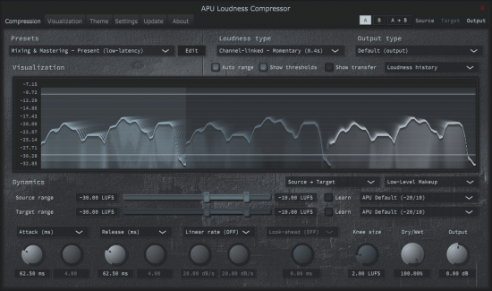 APU响度压缩器 – APU Software APU Loudness Compressor 2.2.0 WIN