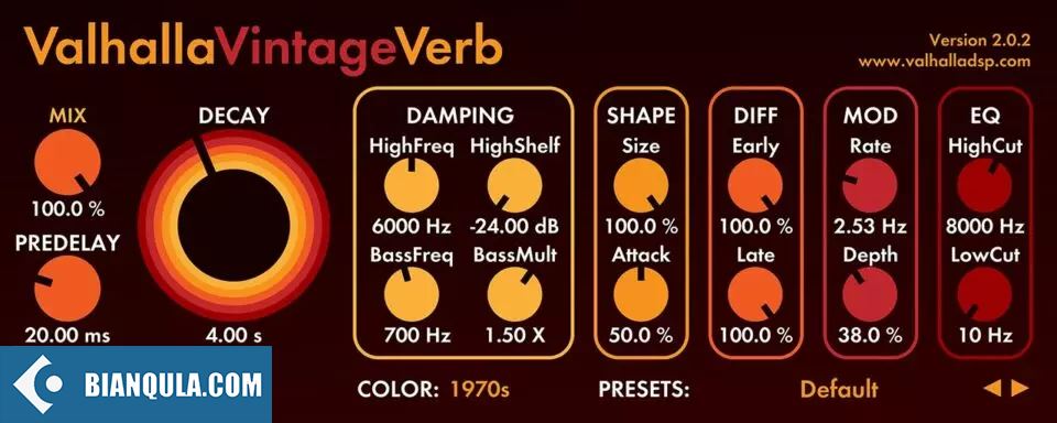 后现代混响 – Valhalla DSP Valhalla VintageVerb v4.0.0 WIN