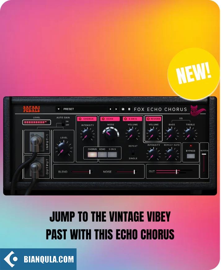 回声合唱 – Safari Pedals Fox Echo Chorus Classic tape echo with a vintage vibe 1.1.5 WIN