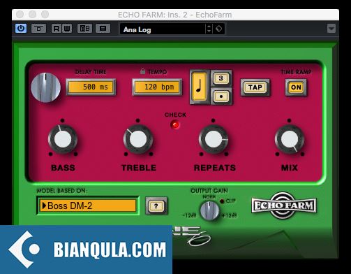 经典延迟和回声效果 – Yamaha Guitar Group Line 6 Echo Farm v3.0.2 WIN