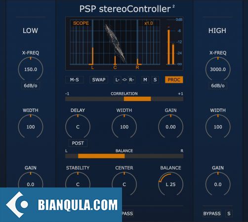 双通道立体声信号校正工具 – PSPaudioware PSP stereoContoller2 v2.0.0 WIN