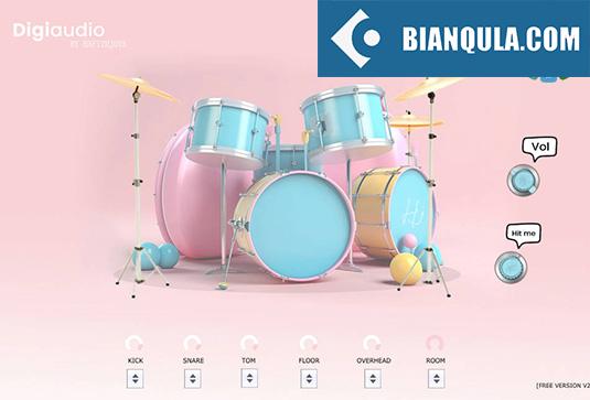 专为流行朋克/摇滚设计的鼓 Digi Audio Pop Pink Drums v2