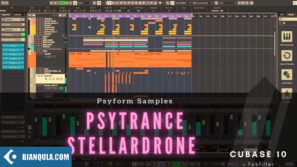 Cubase电音编曲工程 – Psyform Samples Psytrance Cubase Template Stellardrone Project