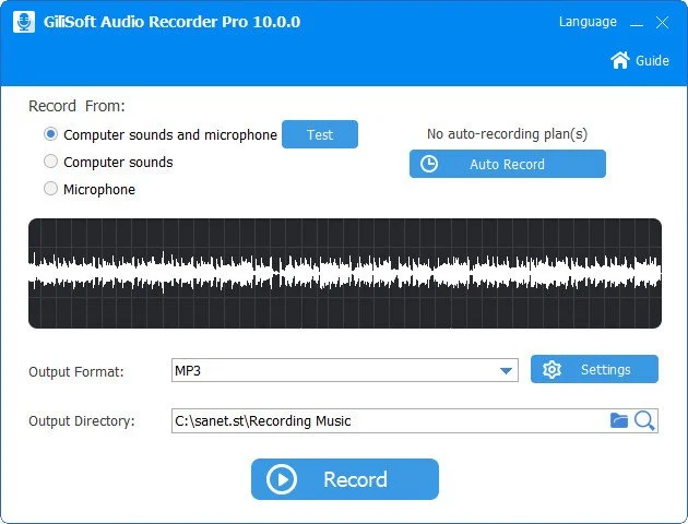 录音软件 – GiliSoft Audio Recorder Pro 11.5 WIN