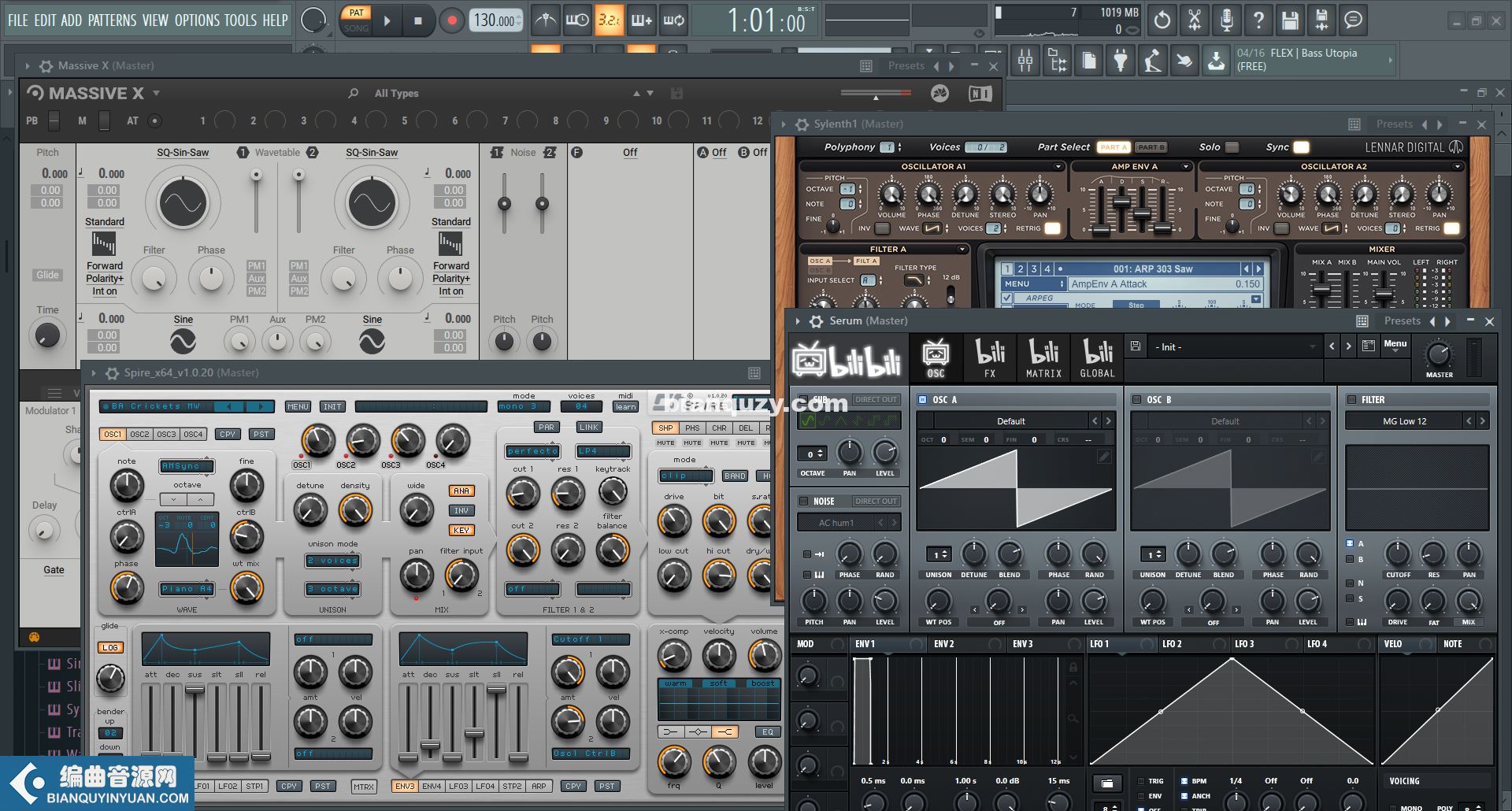 四款著名合成器 – Serum Spire Sylenth1 Massive  Win&Mac