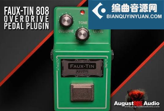 吉他过载踏板效果器 AugustRose Audio Faux-Tin 808 v1.2.0 R2R Win （August Rose）