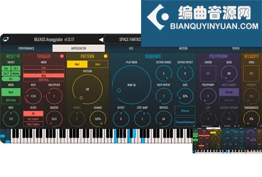 琶音器插件 BLEASS Arpeggiator v1.2.0 BUBBiX Win
