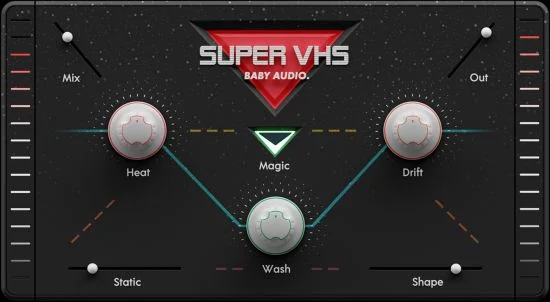 80年代的声音的LoFi多效果处理器 Baby Audio Super VHS v1.5 MacOSX