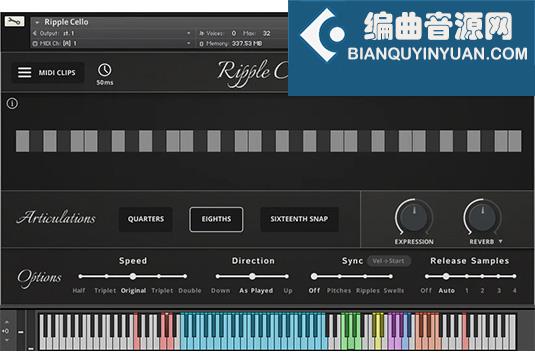 双音滑音大提琴音色库 Ben Osterhouse Ripple Cello v1.2.0