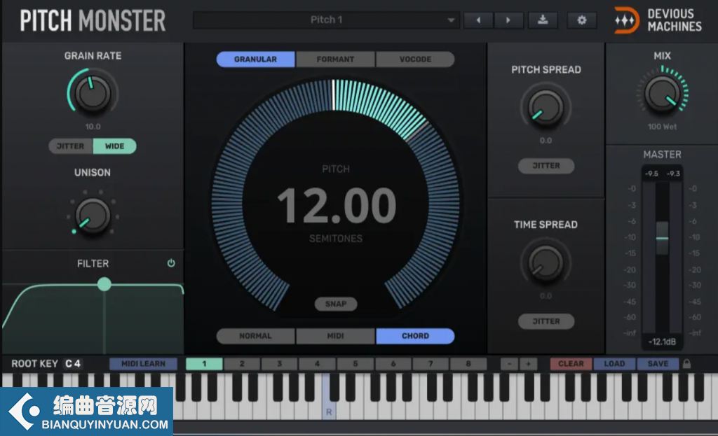 多功能变声效果器 Devious Machines Pitch Monster v1.3.14 MacOS