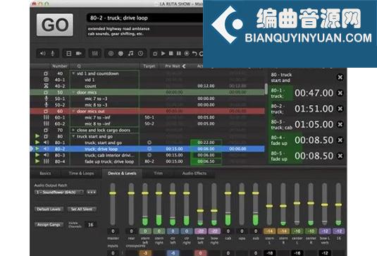 现场音频播放控制软件 Figure 53 QLab Pro v5.4.7 MacOS