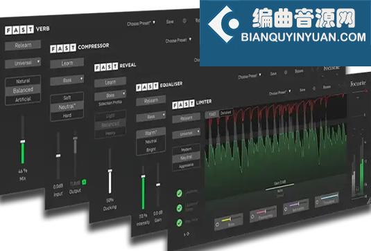 快速混音插件套装 Focusrite FAST Bundle v2022.07 Mac （包含FAST Equalizer Compressor Reveal Balancer Limiter）