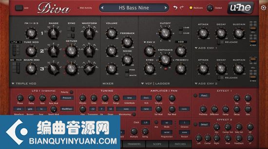 恐龙模拟合成器 Heckmann Audio u-he Diva v1.4.8 WIN MAC