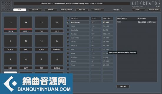 打击垫 – Homegrown Sounds Kit Creator v0.992 MAC