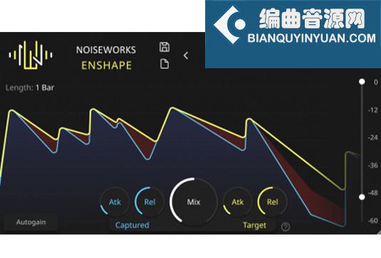 包络式动态处理一体机 NoiseWorksAudio Enshape v1.0.3 REPACK Win （Noise Works Audio）