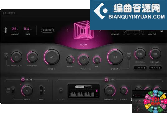创意算法混响效果器 Plugin Alliance Brainworx bx_aura v1.1.0 R2 （bxaura bx aura）