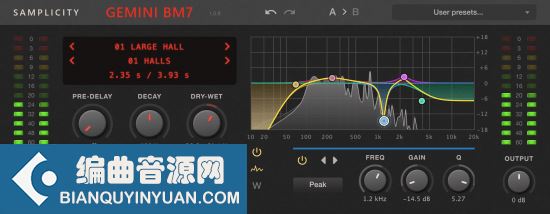 混响 – Samplicity Gemini BM7 v1.0.8 WIN