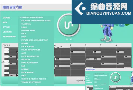 ai智能和弦旋律生成工具 Unison MIDI Wizard 1.1.25 Win