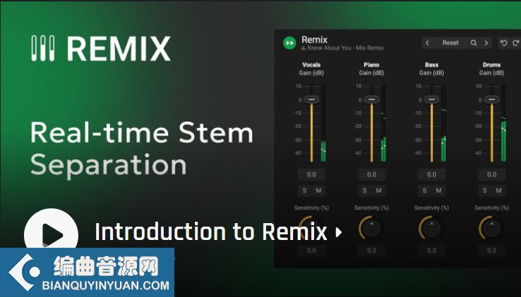 实时音乐分离插件 Acon Digital Remix v1.0.5 MacOS