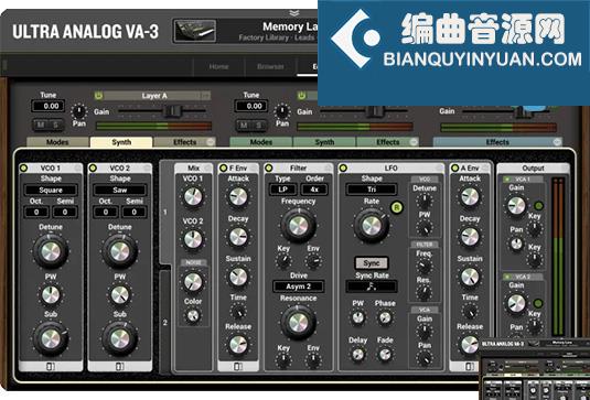电子合成器音色插件 AAS Ultra Analog VA-2 2.2.3