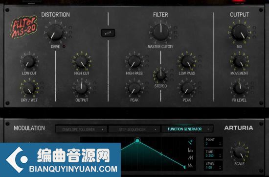 脏脏滤波效果器插件 – Arturia Filter MS-20 1.0.0 WIN