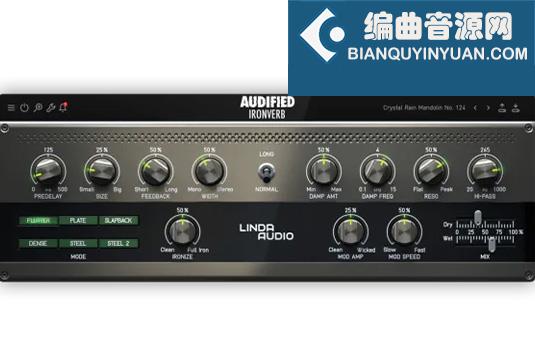 算法混响效果器 Audified Linda IronVerb v1.0.1 R2R Win