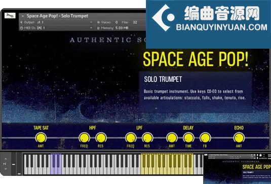 空间氛围综合音色库 Authentic Soundware Space Age Pop!