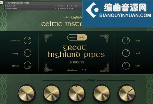 凯尔特民乐综合音色库 Big Fish Audio Celtic Instruments