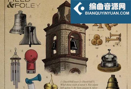 教堂钟声铃声音效 Field and Foley Bells and Whistles WAV