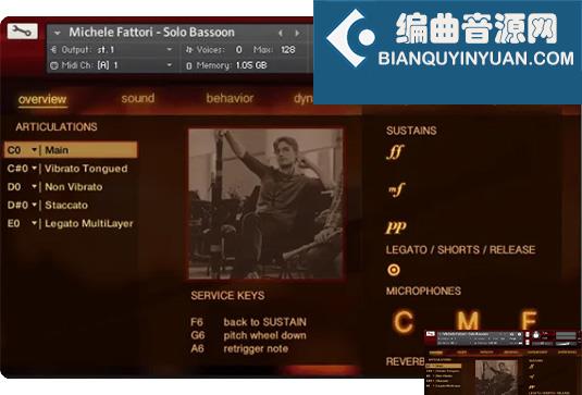 巴松管独奏音色 Fluffy Audio Michelle Fattori Solo Bassoon