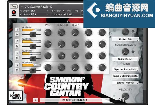 乡村电吉他Loops音源 In Session Audio Smokin Country Guitar and Direct