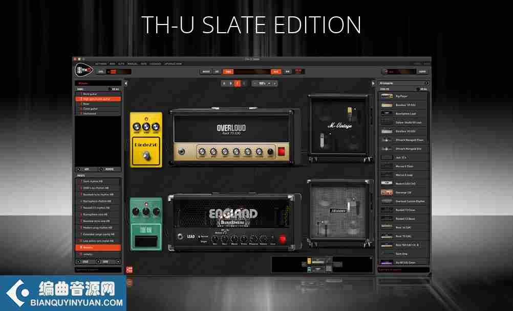 吉他效果器 – Overloud TH-U Premium v1.4.15 CE-V.R WIN