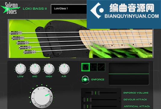 虚拟电贝斯音源 Solemn Tones The Loki Bass 2 Win