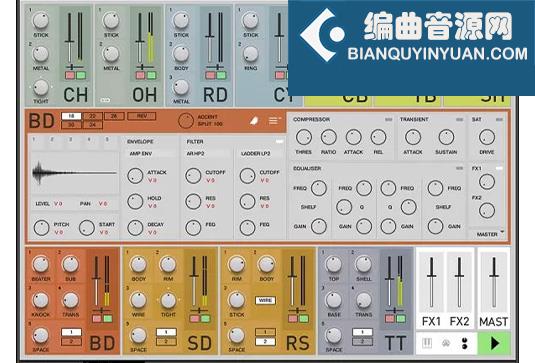 老式鼓机采样音色 SonicCouture AC-DR Acoustic Drum Machine v1.5